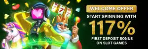 Start Spinning With 117% First Deposit Bonus On Slot Games
